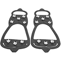 Los mejores  - MAGT Crampones de Escalada- Aire Libre Antideslizante 8 Dientes Agarres de tracción Cubierta del Zapato Clavos Clavos…